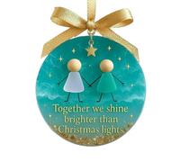 Campanas de la amistad hechas a mano con cristal de mar multifuncional, adorno de Navidad, decoración de fiesta de Navidad, adorno para árbol de Navidad