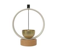 Campanilla para Entrada - Timbre Magnético Pequeño para Negocios | Soporte de Madera con Sonido Puro, de Latón Pared, Accesorio Bienvenida Cafetería y Hogar