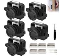 Camperslot de metal, con botón de presión, juego de 5 unidades, color , para muebles y puertas