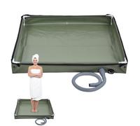 Camping Ducha Plato de ducha portátil al aire libre para cabinas | Lavabo de drenaje multifuncional impermeable con fácil montaje para camping y autocaravana
