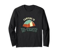 Camping es en Tiendas de campaña Juego de Palabras para campistas Manga Larga