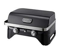 CAMPINGAZ Attitude 2100 LX Barbacoa de gas, barbacoa de mesa portátil con 2 quemadores de acero, 5 kW de potencia, para camping con tapa, termómetro y parrilla de hierro fundido, 2000038741