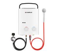 Camplux AY132 Calentador de Agua a Gas, con Asa Plegable Portátil, 5L/min,10kW, LPG