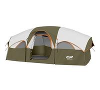 CAMPROS CP Tienda de Campaña 6-8 Personas, Tienda Familiar Grande 427 x 274 x 183 cm, 2 Habitaciones con Separador, Altura Cómoda, Montaje Rápido en 5 Minutos, Ventilada, Camping Familiar