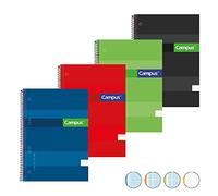 Campus - Bloc A5 Espiral Tapa Extradura Rayado Horizontal Pack 4 unidades