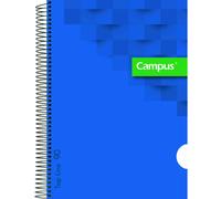 Campus Cuaderno Bloc Espiral Tapa Polipropileno A4 80 Hojas 90gr Cuadricula 4mm Color Surtido