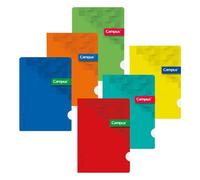 Campus Libreta A5+ Cuadricula 6mm, Tapa Básica, Grapado, 48 Hojas 90 g/m², Colores Surtidos (Pack 5 uds.)
