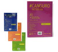 Campus Libreta Canguro A5 32 Hojas de Papel de 70g/m² Rayado Horizontal Funda Protectora Cierre Zip (Color Surtido)