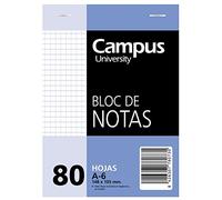 Campus University 001975 - Bloc de notas perforado horizontal, A6
