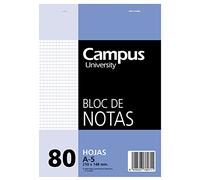 Campus University 1976 - Bloc de notas perforado horizontal, A5, pack de 10 unidades