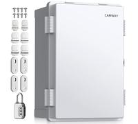 CAMWAY Caja Estanca Exterior Electrica Impermeable IP67 30 * 20 * 16cm | Cuadro Eléctrico Superficie con Carcasa ABS, Cajas de Empalmes Blanco, Candado de combinación,para Exterior Garaje Sótano
