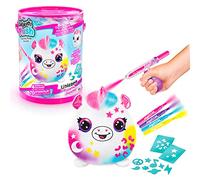 Canal Toys - Airbrush Plush - Colorea tu Mascota de Peluche - Kit con Aerógrafo, Rotuladores de Colores Lavables, Pegatinas y Plantillas Adhesivas - OFG 266