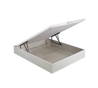 Canapé abatible 150x190 cm blanco con gran capacidad de almacenaje y apertura hidráulica