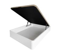 Canapé abatible 90 x 190 reforzado con gran capacidad con montaje, blanco