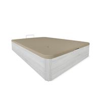 Canapé Abatible Reforzado Force - Gran almacenamiento - Cama individual y matrimonio - Fabricado en España - Base tapizada 3D Transpirable - Somnia Descanso [Envío y montaje incluido] Artic white 105x