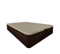 Canapé Abatible Reforzado Force - Gran almacenamiento - Cama individual y matrimonio - Fabricado en España - Base tapizada 3D Transpirable - Somnia Descanso [Envío y montaje incluido] Wenge 90x200cm