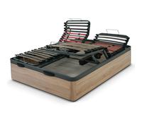 Canapé Articulado Eléctrico de Madera con Doble Lecho y 2 Mandos Independientes | 5 Planos, Gran Capacidad de Almacenaje | Medidas 135, 150 y 160 cm | Grupo Mamapla
