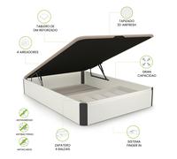 Canapé con zapatero 90-150 cm Luxury Plus 3D White - graphite 135 x 190