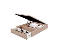 Canapé de madera sonoma flex con zapatero 150x190cm