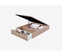 Canapé de madera sonoma flex con zapatero 160x200cm