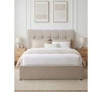 Canapé matrimonio tapizado con cabecero Winnie - Color Beige - Homekit Beige 140x200 cm