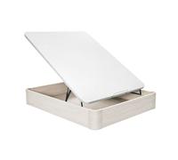 Canapé raso en roble cambrian o blanco ártico melamina base tapizada 2 bisagras hidráulicas tirador madera maciza 28 cm interior