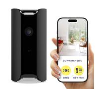 Canary Cámara de vigilancia Pro Interior | Alarma 90 dB, Monitor climático, Audio bidireccional, visión Nocturna, Alexa, Google, vigilabebés, IP WiFi