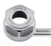 CanCNC Tooling Solutions ER16B-A Tuerca de portabrocas hexagonal, equilibrada a 18.000 RPM a G2.5, 0537-1600