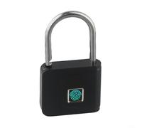 Candado biométrico huella digital Zinc Alloy(Black) | Chip semiconductor, para el algoritmo ki, aprende a detectar instantáneamente, alta seguridad