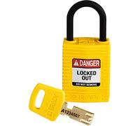 Candado Compacto Safekey, 33mm x 67mm x 19mm, Amarillo