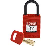 Candado Compacto Safekey, 33mm x 67mm x 19mm, Rojo