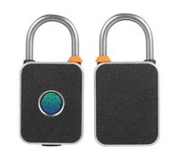 Candado con huella dactilar, desbloqueo biométrico sin llave, carga USB para gimnasio, bolsas de equipaje, mochilas, taquillas de valla (Huella dactilar)