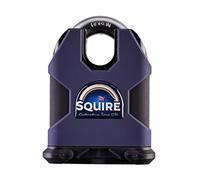 Candado de alta resistencia Squire (SS80CS) - Grillete cerrado más resistente - Candado de aleación de acero resistente a la corrosión - Candado resistente a la intemperie para el hogar, el garaje y los almacenes (azul, 80 mm)