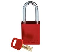 Candado de Aluminio Safekey, 38mm x 84mm x 19mm, Rojo