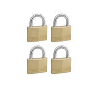 Candado De Latón Sólido Master Lock 50Mm 5 Pines - Con Llave Igual x 4 MLK150Q