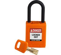 Candado de Nailon Safekey, 38mm x 84mm x 19mm, Naranja