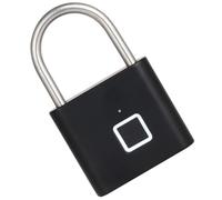 Candado Electrónico Inteligente Portátil Huella Dactilar Negro | Aleación de Aluminio, 110mah, Fácil de Configurar, Alta Dureza, para Armario de Almacenamiento y Puerta de Hierro
