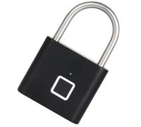 Candado Inteligente Huella Dactilar de Aleación de Aluminio Negro | Apertura Rápida sin Llaves, Uso Exterior bajo Lluvia, para Taquillas, Puertas y Bolsas de Gimnasio