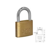 Candado laton arco normal 20 mm.