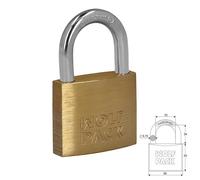 Candado laton arco normal 60 mm.