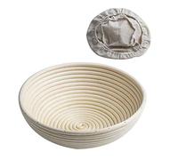 CANDeal 9,85" / 25cm Redondo Banneton Brotform cuenco de ratán para masa de Pan Borradores de aumento(hasta 1000g) + Free liner