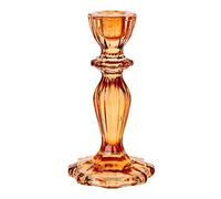 Candelabro de Cristal Naranja | Soporte cónico para Interiores o Exteriores, Elegante decoración de Mesa de Navidad o decoración del hogar de Halloween, Cena, cumpleaños, Boda | Hecho por Talking