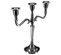 Atmosphera - Portavelas 3 Cabezas - Metal - Plata - H27 cm