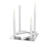 Candelero SQUARE CANDLE, juego de 4 piezas, acero inoxidable, Höfats