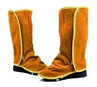 Candeon Calzado Protector De Soldadura, Protectores De Zapatos De Soldador Protectores De Botas De Trabajo Para Soldador, Polainas De Cuero Para Soldar Fundas De Zapatos Resistentes a Las Llamas