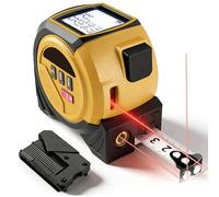 Candeon Cinta Métrica Láser, 3-en-1 40m Cinta Metro Laser Medidor Laser Distancia y 5m Cinta Metrica con Línea Cruzada, Telémetro Láser Medidor de Distancia Láser Digital para Distancia,área,Volumen