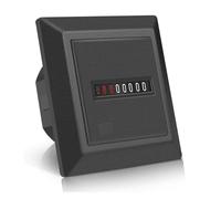 Candeon Medidor De Horas Mecánico, AC 380V Contador De Horas Temporizador Rectángulo, Hebilla Cuentahoras Mecánico Cuenta Horas con Almacenamiento de Datos para Automóviles, Tractor, Generador
