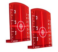 Candeon Objetivo Láser de 2 PCS, Placa de Tarjeta de Láser de Piso Magnético, Placa de Objetivo Láser de Alta Visibilidad de Plástico de Ingeniería ABS para Dispositivos Láser Rojos y