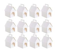 Candy Box - 12 Pieces | House Shaped Boxes With Handle For DIY Pet