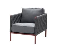 Cane-line Butaca Lounge Encore Cane-Line airtouch bordeaux/dark grey. in ojines